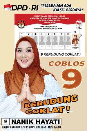 Kerudung Coklat Ciri Khas Nanik Hayati sebagai Calon DPD RI Dapil Kalsel - Beritaja